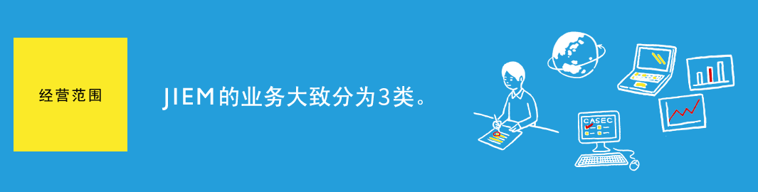 经营范围　JIEM的业务大致分为3类。