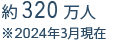 約320万人 ※2024年3月現在